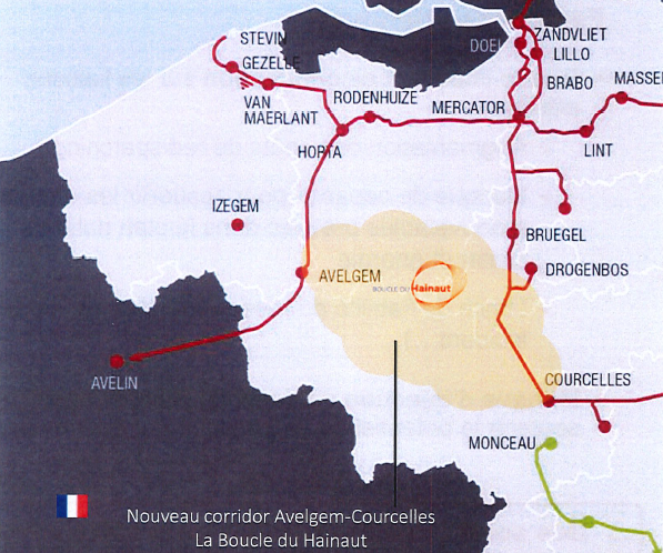 Deux tracés se dégagent, l'un qui longe le TGV au nord de de Brugelette, l'autre qui longe la route Pairi Daiza pour rejoindre le TGV au Coucou.
