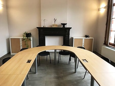 Cheminée - visite du maire de Gagnoa