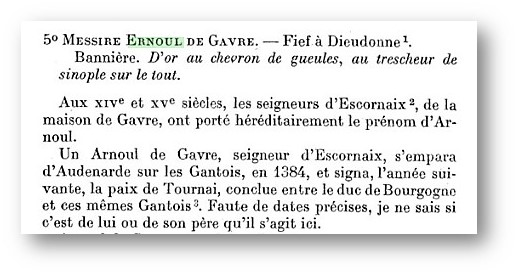 Histoire de Ernoul de Gavre