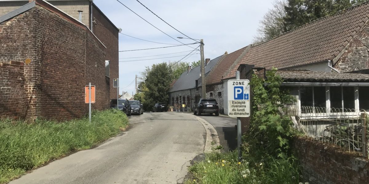 Carte de stationnement - rue du berceau côté chemin de fer