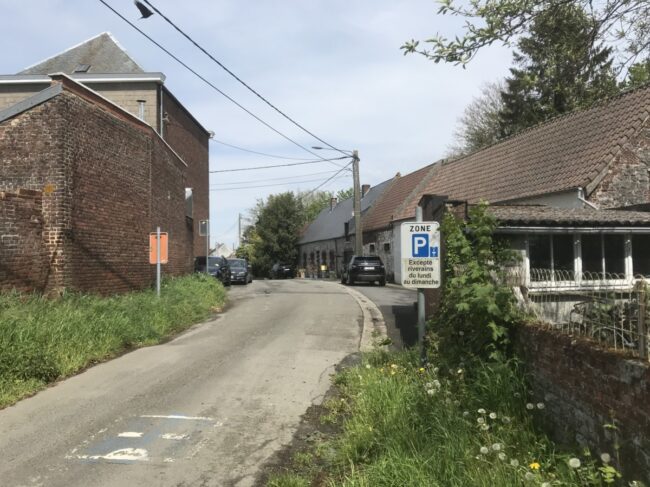 Carte de stationnement - rue du berceau côté chemin de fer