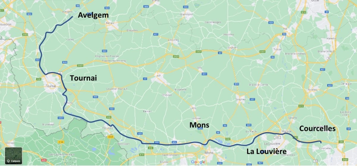 ELIA Tracé SUD - Tournai, Mons, La Louvière