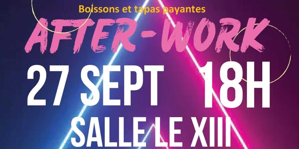 After-work 27 septemebre 2024 à partir de 18h