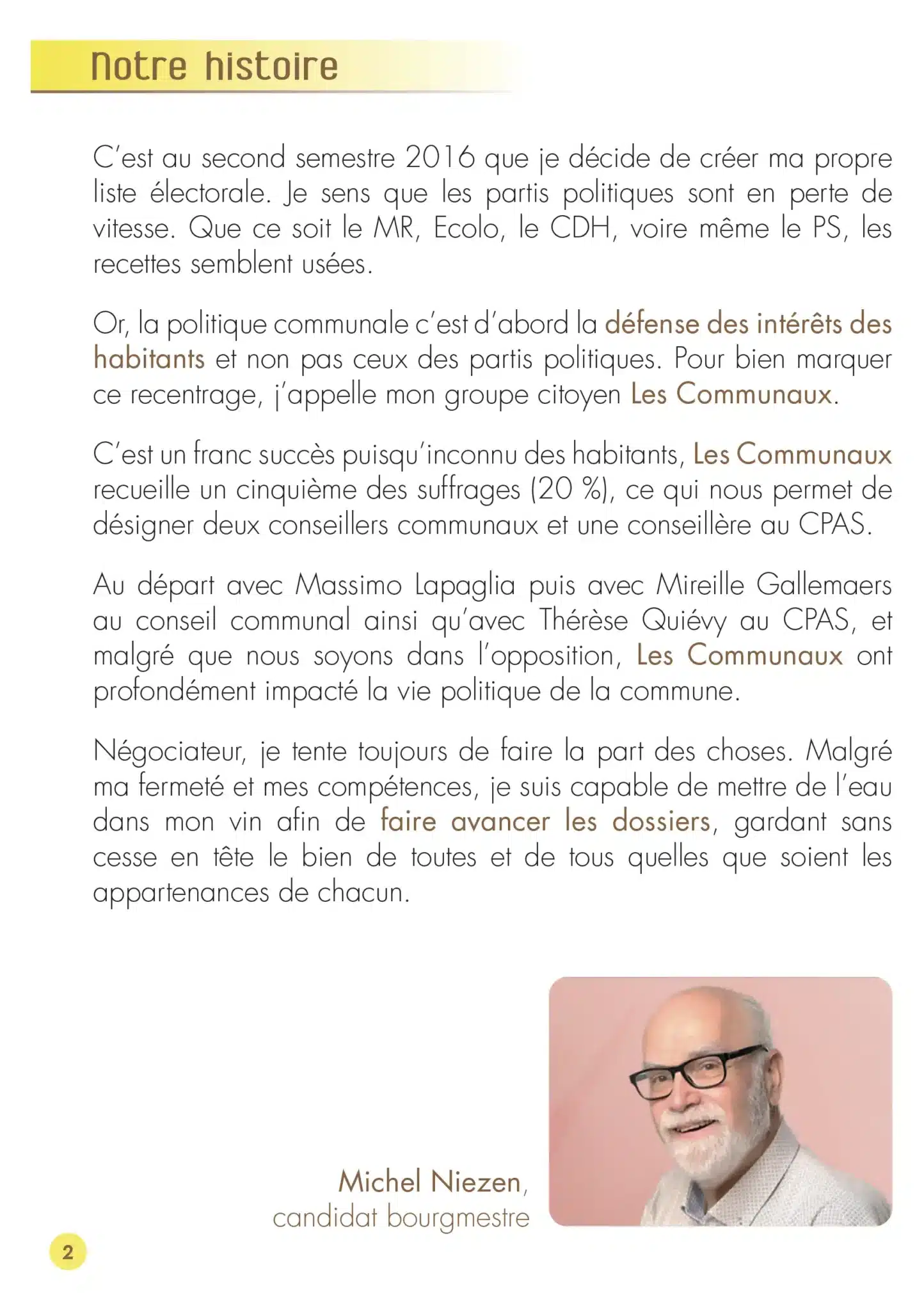 Communaux – Brochure – Histrorique